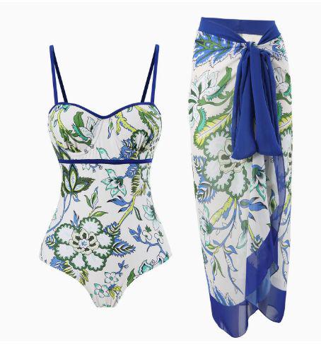 Traje de Baño Estampado con Pareo