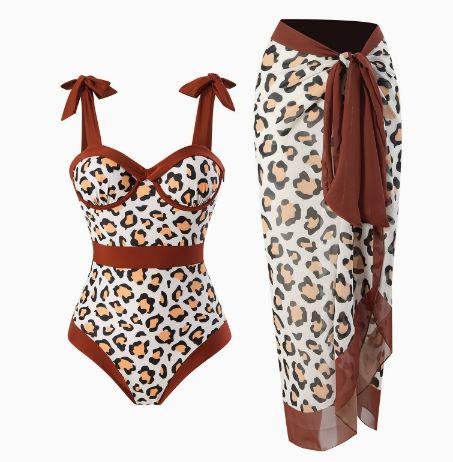Traje de Baño Estampado con Pareo