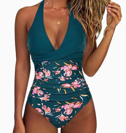 Traje de Baño Escote Profundo